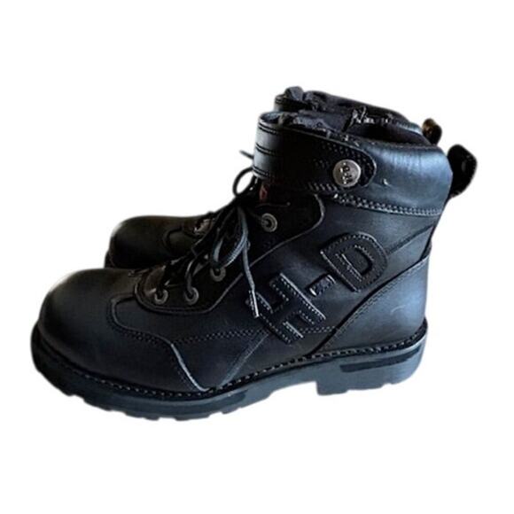 Harley-Davidson Men's Cross Roads II Lace Up Hiker Boots - Size 12 - Black175 - Picture 2 of 11